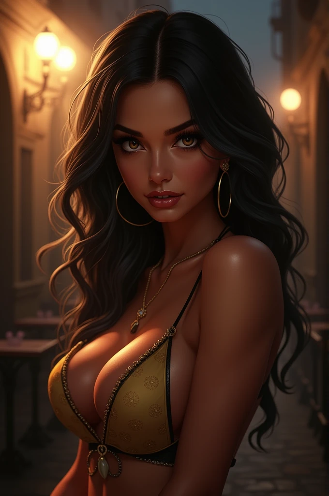 arafed image of a sexy posing together in a window, seductive tifa lockhart portrait, tifa, tifa lockhart, tifa lockheart, tifa lockhart portrait, glamorous tifa lockheart, portrait of tifa lockhart, tifa lockhart with Black and gold hair, range murata and artgerm, 8k high quality detailed art