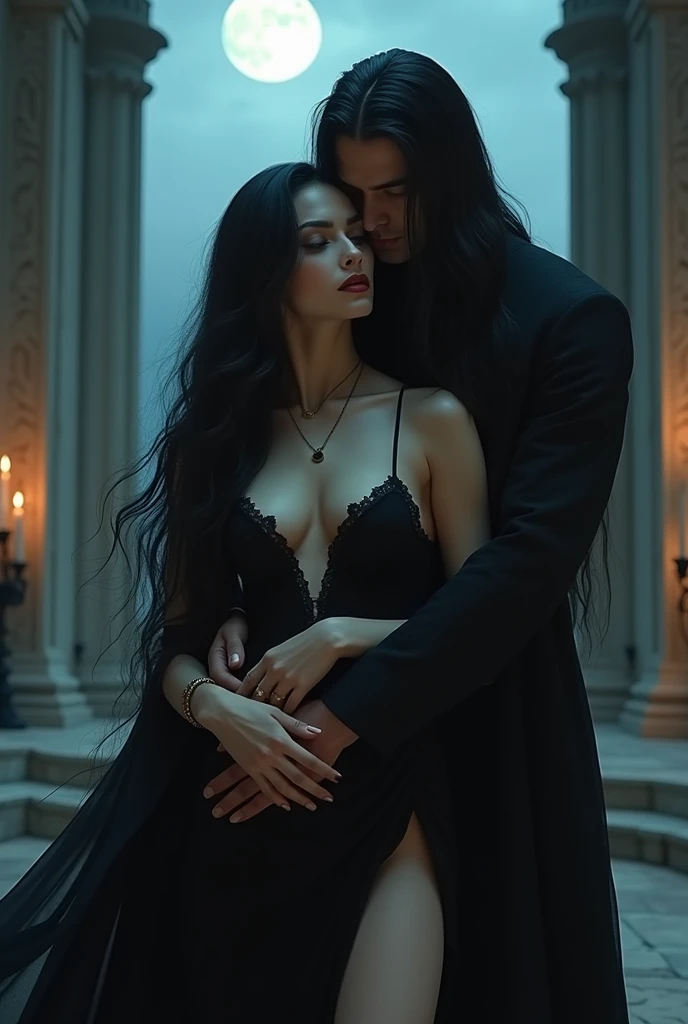 Gothic girl sucking a cock