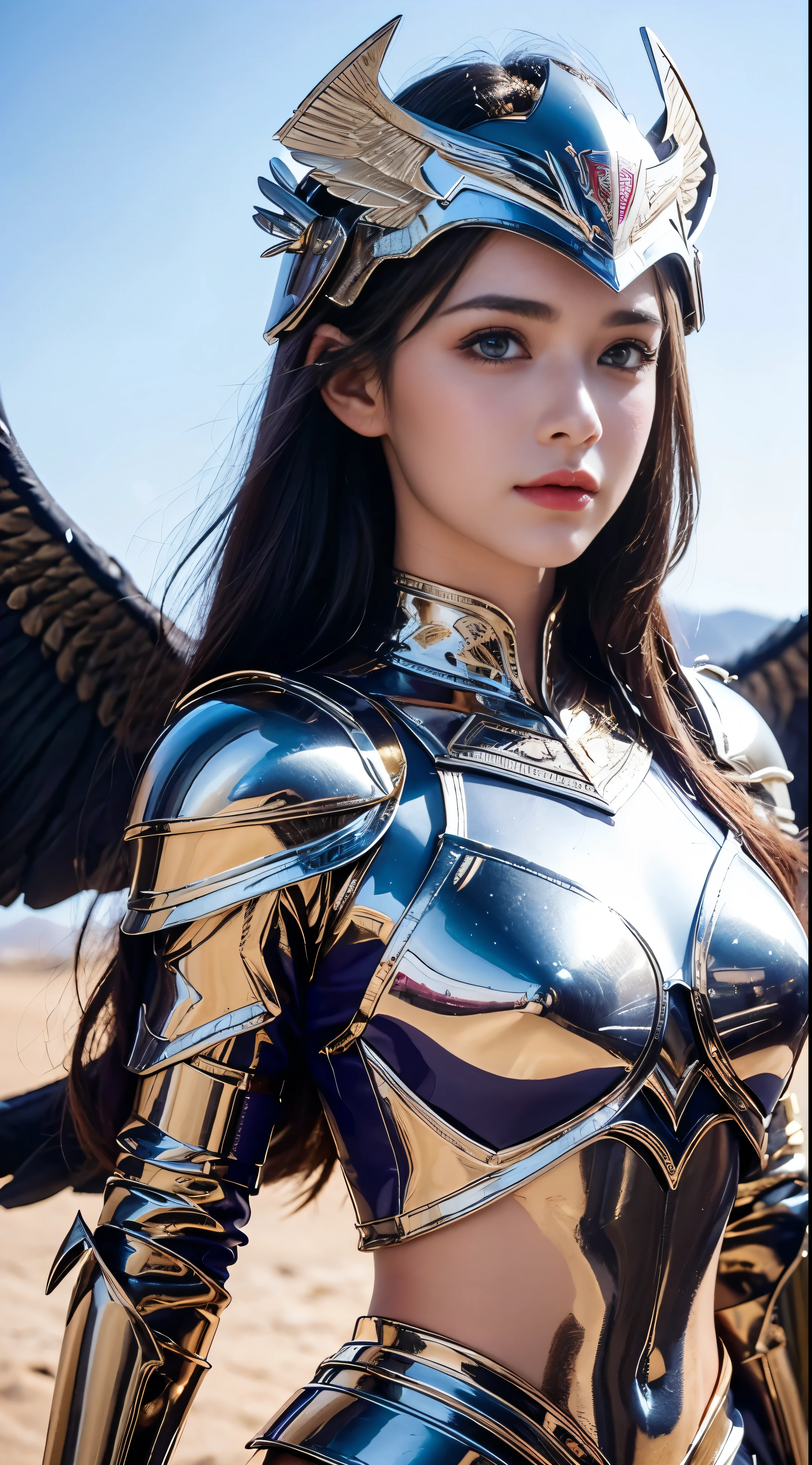 (l1vvydunne:.95), high angle photo of a gorgeous young valkyrie woman in the style of stefan kostic, realistic skin texture,(winged helmet:1.1), (valkyrie armor:1.2), 1 / 2 body crop, 8 5 mm art lens, f 1. 2, sharp focus, 8 k high definition, insanely detailed, intricate, elegant, art by stanley lau and artgerm