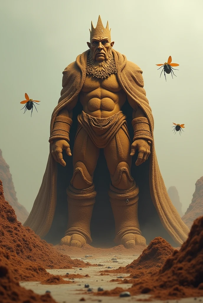 A very huge giant in a yellow costume、Jojo Standing、Hell