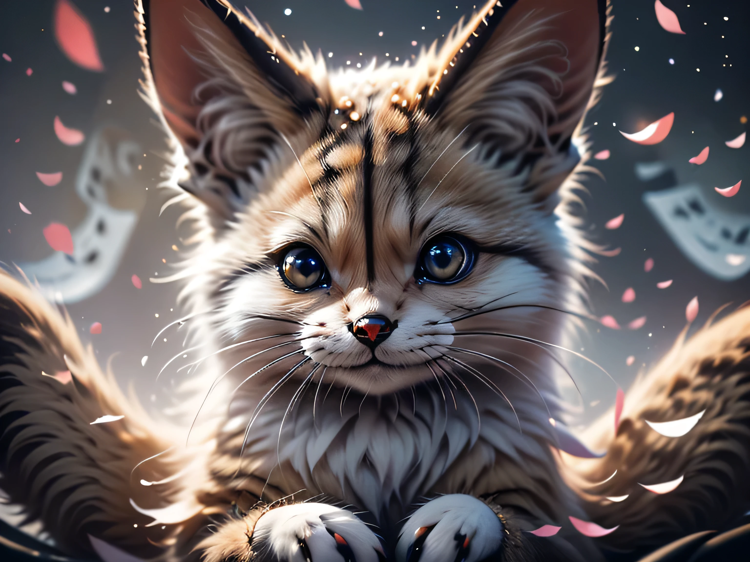 close-up photo super cute, big-eyed, with a soft, gentle nose, fluffy, smiling with two teeth, fennec fox on a natural background, realistic, beautiful, sparkles, stars in the eyes, soft volumetric light, (backlight:1.3), (cinematic:1.2), intricate details, (ArtStation:1.3), Rutkowski --auto --s2