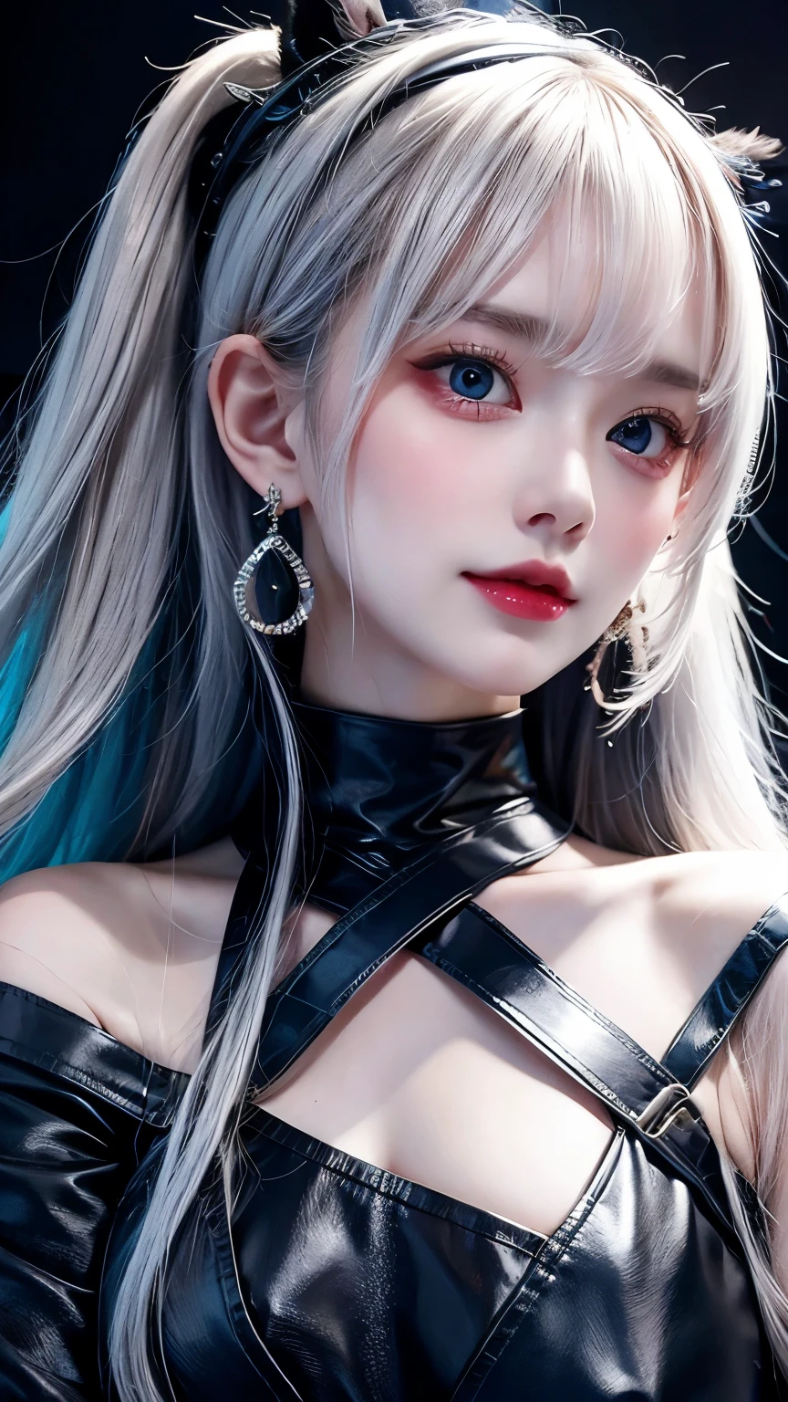 anger face,BDSM,slaves,rubbery,Black corset,shackle,collars,NSFW,((best qualtiy,8K,tmasterpiece:1.3))),Clear focus:1.2,(layers-Cut,The large:1.2),Beautiful Women in Perfect Figure:1.4,Slender Abs:1.2,Moist Body:1.5,Highly detailed face and skin textures,Detailed eyes,二重まぶた,Long grey hair,High Ponytail