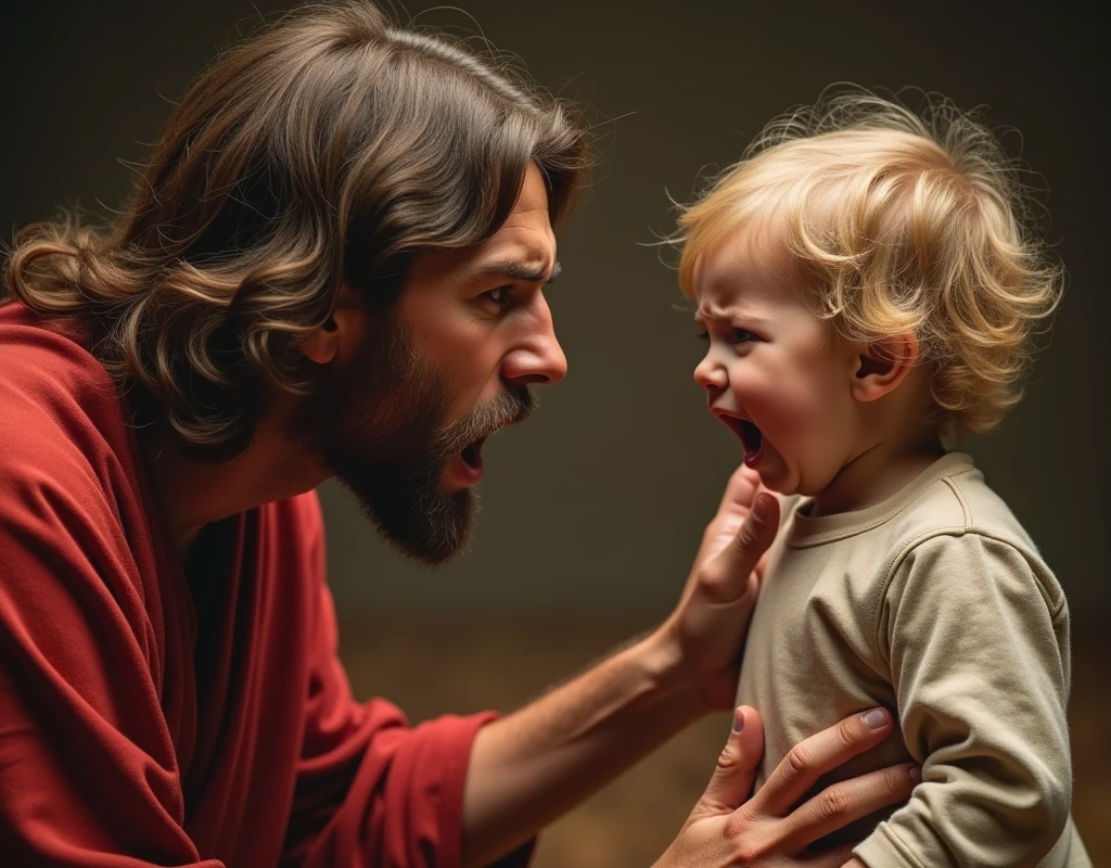 A young girl cries while being raped by her own father