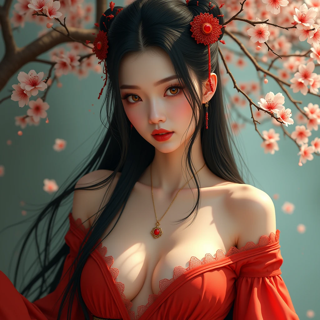 可爱ofFairy,girl,1个girl,(((A little bit,Very smallof身体,Very small))),(((15 years old))),((动漫Fairy 有极其可爱和美丽of辫子头发)),(((Fairy,Fairy耳朵))),(((Large Breasts))),((((Black Hair:1.35,Double ponytail hairstyle,Dyeing inner hair,Breathe through your ears)))),(((Red Eyes:1.3))),复杂ofof眼睛,美丽细节of眼睛,对称of眼睛,big eyes:1.5,(((光滑of皮肤:1.5,明亮of皮肤: 1.5,黝黑of皮肤,闪亮of皮肤,非常闪亮of皮肤,闪亮of身体,Plastic Glitter Leather,夸张of闪亮皮肤,发光of皮肤))),(详细of身体,(详细of面部)), 可爱of,of,大胆of,Absolutely great opportunity, 暴露of服装,露出你of皮肤,(((性感of红色毛皮大衣,Red fur coat suit,穿着红色of皮大衣:1.3,Red winter coat))), ((Red mini skirt,带毛边ofRed mini skirt,Visible suspenders)),(Bib),(White gloves,红色of衣服,Half naked,带一点红色of衣服,(((raw edge clothes)))),(((复杂ofof服装,复杂ofof衣服,Embroidered clothing,华丽of服装,embroide红色of衣服,华丽of衣服))),(Dynamic poses:1.0),尴尬of,(center,合适of比例,rule of thirds),((下雪of松林)),winter,landscape:1.25,((复杂ofoflandscape)),((Snow forest background)), (光滑of冬季装饰品),high resolution,Be focused,(Ultra Detailed,Very detailed),(实际of艺术作品:1.37),(Very detailedofCG unity 8k壁纸),(((明亮of颜色,充满活力of主题))),(复杂of),(masterpiece),(最好of质量),Artistic images,(由sldr拍摄of照片),(复杂ofof背景),完美渲染of面部,完美of面部细节,实际ofof面部,Reality,Analog style,(((复杂ofof细节))),(((实际of))), (((Camel toe, White tights)))