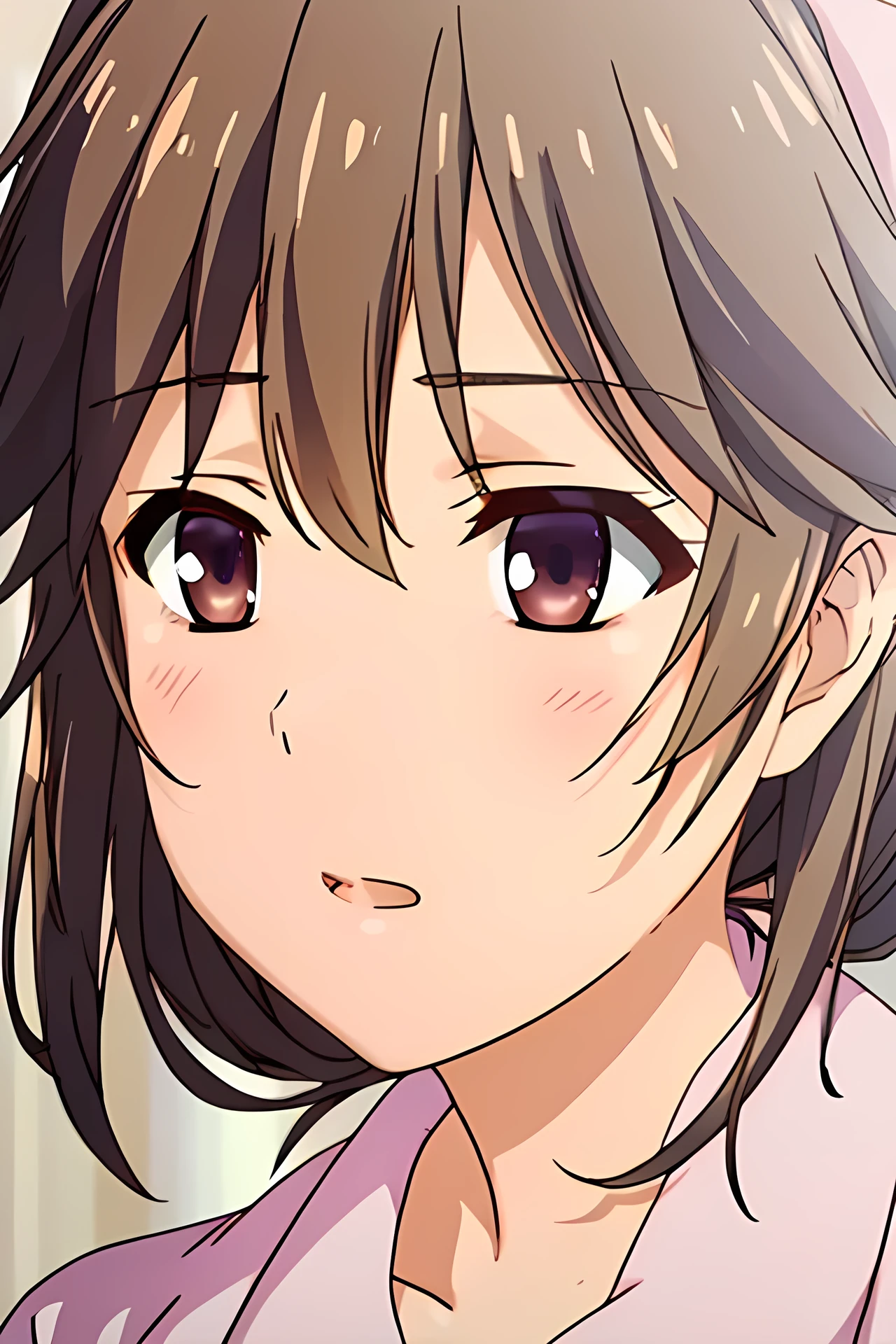 (Masterpiece), 8k wallpaper, solo, Akagi Mio,game cg, beautiful detailed face and eyes, white panties, perfect anatomy, standing, glossy lips, looking back at viewer,