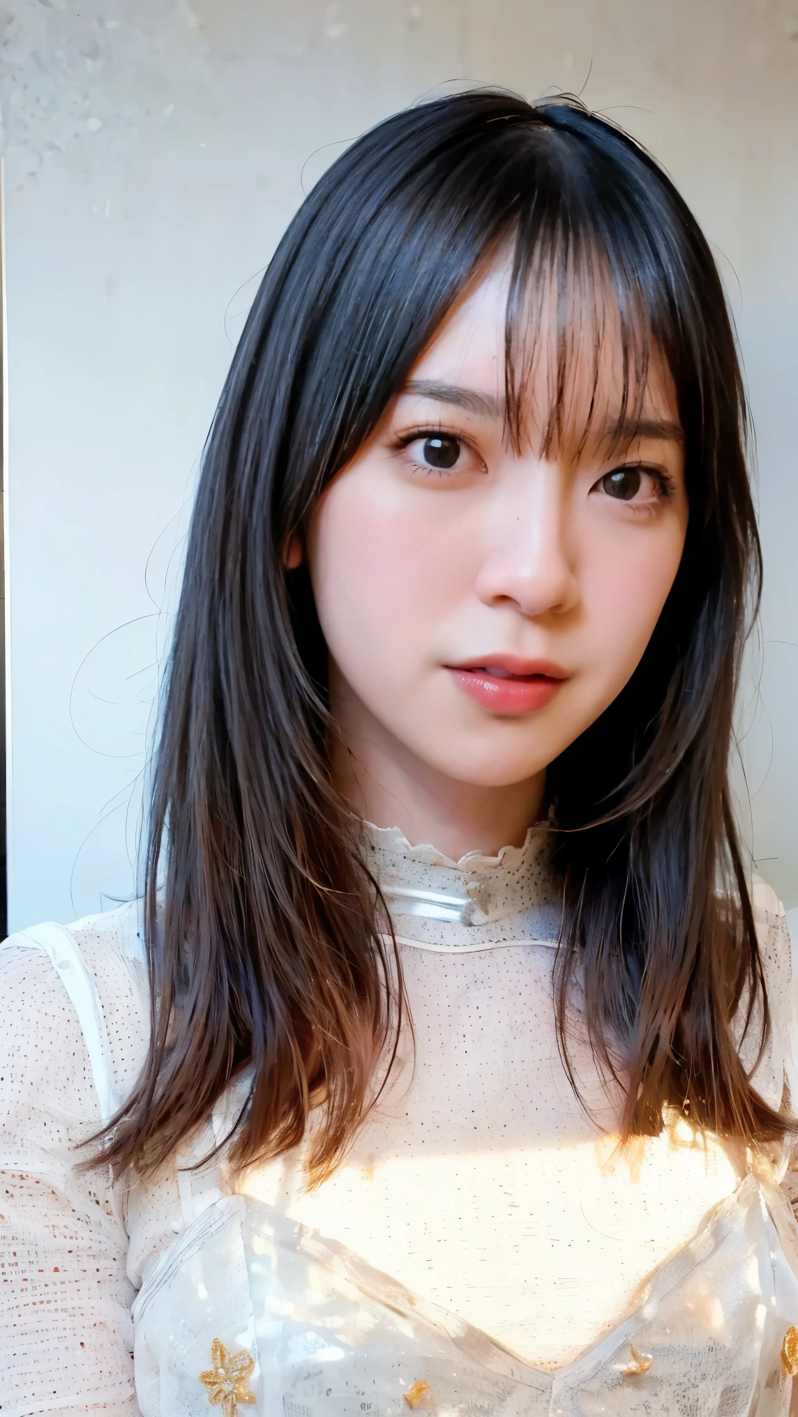 Cute Japanese Women Photos, smile:1.78, 20-year-old, Oil, One Length Hair＆Straight Hair Balm:1.55, (photo Realistic:1.4), (hyper Realistic:1.4), (Realistic:1.3), (Smoother lighting:1.05), (Improving the quality of cinema lighting:0.9), 32K, 1 person,20-year-oldの, Realistic lighting, Backlight, The light shines on your face, Ray Tracing, (Bright light:1.2), (Improvement of quality:1.4), (Highest quality Realistic textured skin:1.4), fine grain, Detailed face,(smile:0), (Emphasis on face close-up:1.3), (Enhances the beauty of skin texture:1.1),((Extremely precise and accurate anatomy:1.0)), (Enhances the beauty of skin texture:1.1), Clean and glowing skin, mesh, thin:1.2, (Realistic:1.3), Realisticなライティング, (Smoother lighting:1.05), 32K, One Japanese woman, fine grain, Detailed face, (Film Grain:1.1),(Accentuates body lines:1.1), High resolution, Natural look, Kind eyes, Improves hair quality, Delicate light and shadow, Transparent muscles, Graceful pose, Beautiful Eyes, Sharp details, Soft light reflection, Beautiful contours, Delicate skin tone, Fine hair texture,Cute Japanese Women Photos,