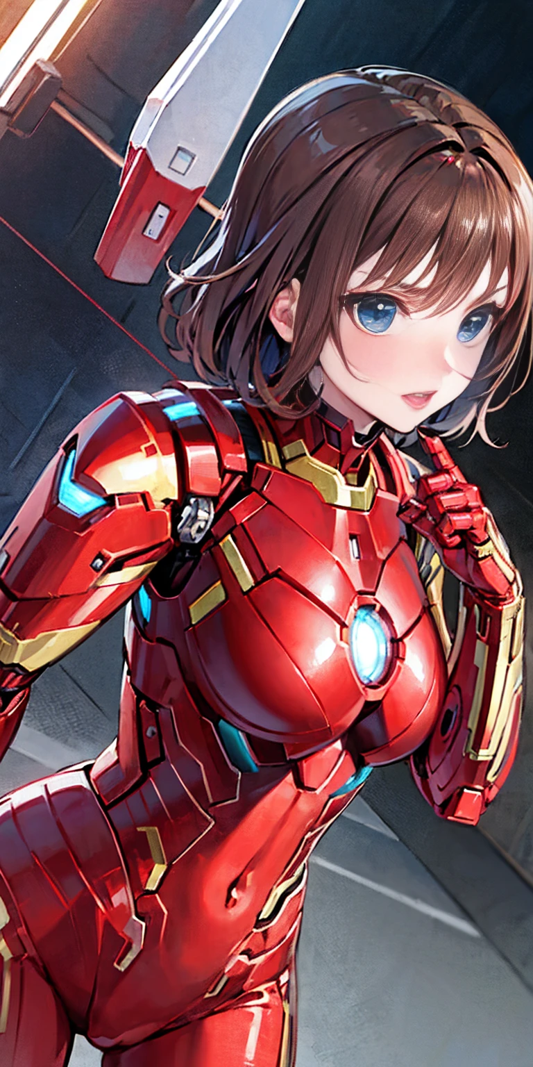 Scarlett Johansson in Iron Man armor: Mark XLIX Rescue Armor, Detailed costume design