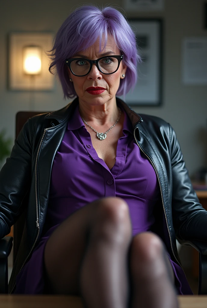Czech model sitting on a purple royal throne, ultra realistic, ultra detailed, perfect body proportion,grey hair, tattoos, wearing a crown, totally naked, (athletic), detailed face, legs wide open