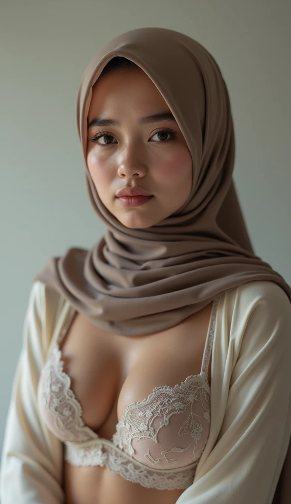 ((SAD FACE EXPRESSION :1.6)), ((ULTRA RESOLUTION)), ((UHD)), ((8K)), ((((HALF BODY  PORTRAIT)))), ((HIJAB G-STRING & THONG)) ((NAKED WHITE)), (DARK BACKGROUND), (DETAILED NIPPLES :1.4)