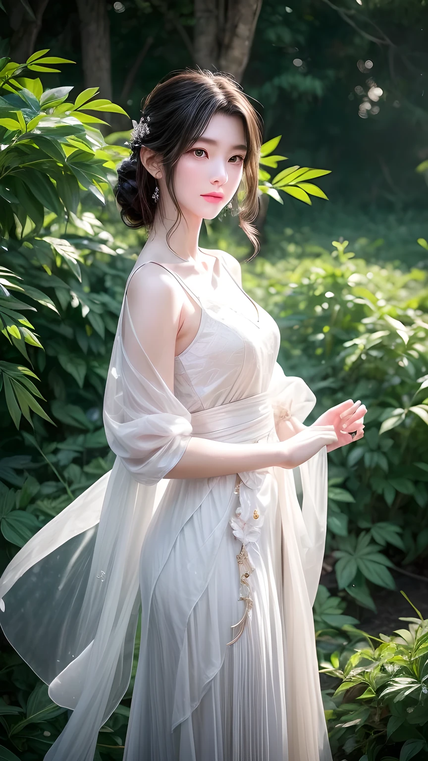 Yuechan has a gentle and elegant appearance，Elegant aura，Dressed in gorgeous clothes，Often looks as charming as a fairy in the sky。Her inner self is the embodiment of wisdom and tenacity.，Act calmly and decisively，Treat friends sincerely，Never back down in the face of difficulties。She has profound cultivation，Full of persistent pursuit of ideals。