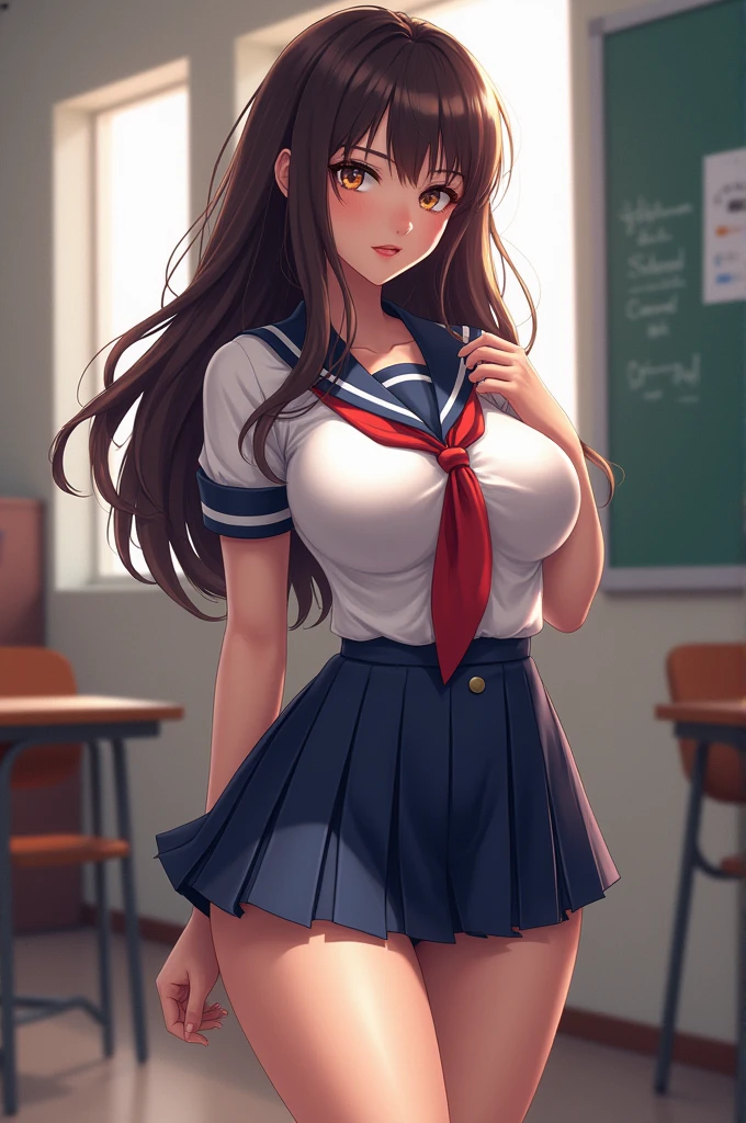 
Copy directions
(masterpiece:1.2、of the highest quality、Tmasterpiece)、1 female、alone、classroom、day、Stop、beauty、(rubio)、Horse tail、Red eyes、(oversized sailor suit:1.4)、 (Dark skin:1.4)、BREAK、big breasts、big ass、long sleeve、corset、earrings、lipstick、(shackles:1.2)、choker、mini skirt、blush、covered breasts、Bangs braids、(thick lips:1.2) 、big nipples、(breastfeeding through clothing:1.3)、(grab the chest:1.3)