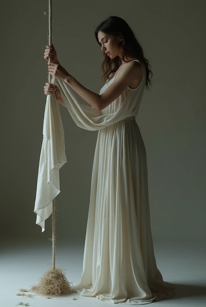 (masterpiece:1.2, best quality), (Vogue magazine cover), Mediterranean elegance, light fabrics, soft sea blue or gentle pastel pink tones, understated sophistication, (she’s wearing a Mediterranean Grace outfit - a long, flowing dress that reaches the ankles with a subtle side slit, a delicate belt at the hip accentuates the waistline, exuding tranquility and grace), (hair loosely styled, complementing the relaxed yet elegant vibe), (standing with a serene, graceful expression), (background with soft, warm Mediterranean colors, subtly enhancing the outfit’s theme).