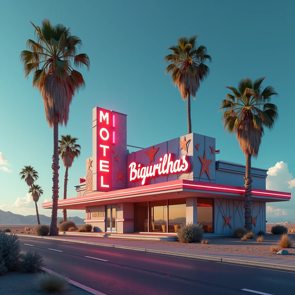 It depicts a serene desert scene at sunset... Spotlight, Just a redhead woman in lingerie. , red stalls at the entrance of their large store,   nearby oasis. The sky is filled with shades of orange and pink., reflecting in the clear water. Palm trees surround the oasis., contrasting with the arid landscape. The woman looks relaxed. , from behind and captures the tranquility and intimate beauty of the surroundings..