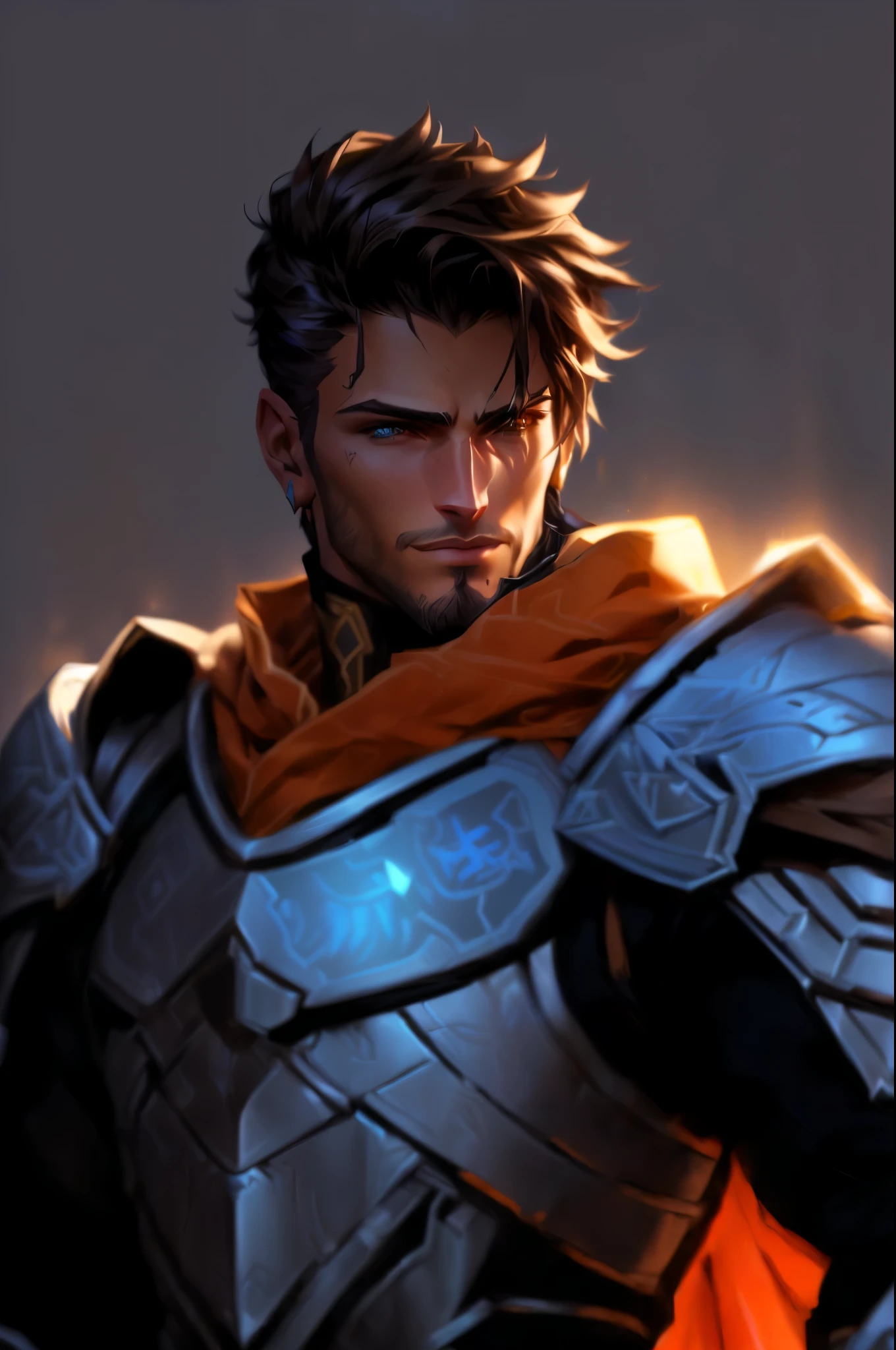 A man in armor, handsome man, arvalis, lance, arcane jayce, sojourn from overwatch, spellbreak, male paladin, portrait of apex legends, silvain sarrailh, a human male paladin, avatar image, character art closeup, dune, style of kieran yanner, paladin