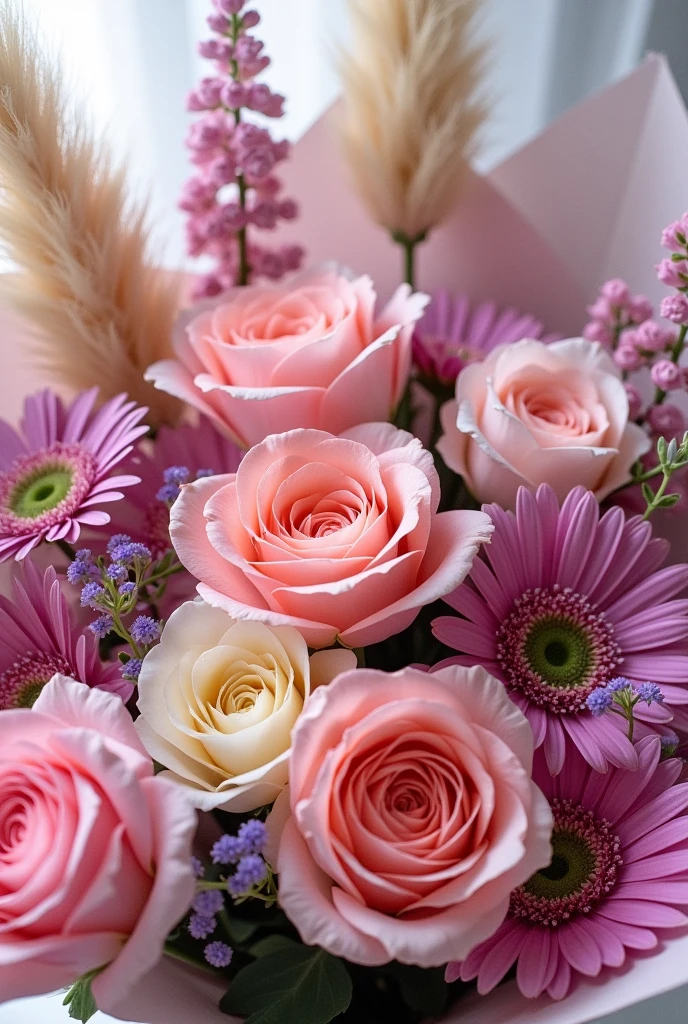 Champagne Color Roses Bouquet with rose color in champagne color, rose in cappuccino color ...