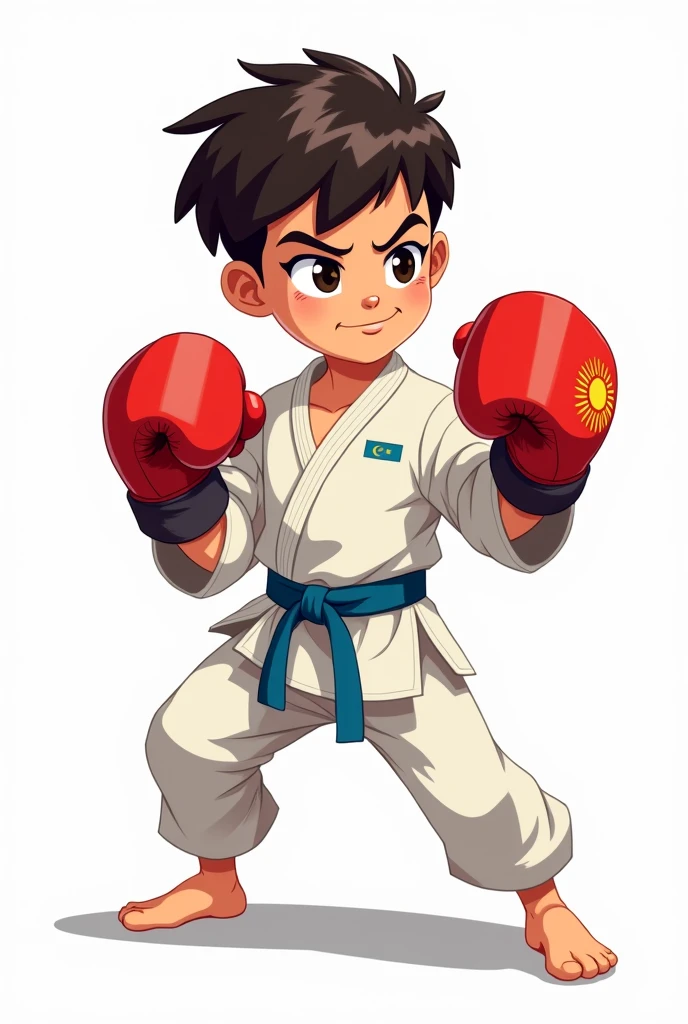 martial arts fighter, kids, tatame, takedown, smile, fun