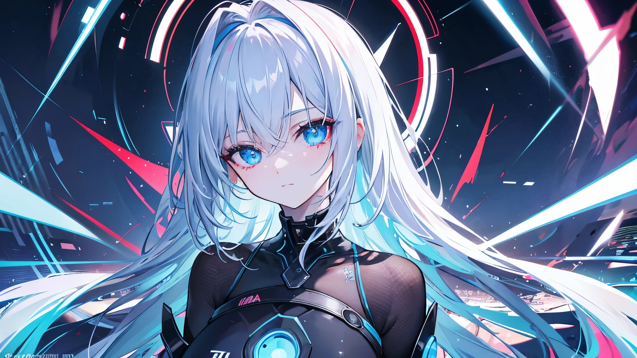 It should be cool and immersive, with “vibrant colors, female, masterpiece, sharp focus, top quality, depth of field, cinematic lighting, highest image quality, high definition, evoke the essence of electronic music... (Beautiful, detailed eyes, ultra-fine skin).”