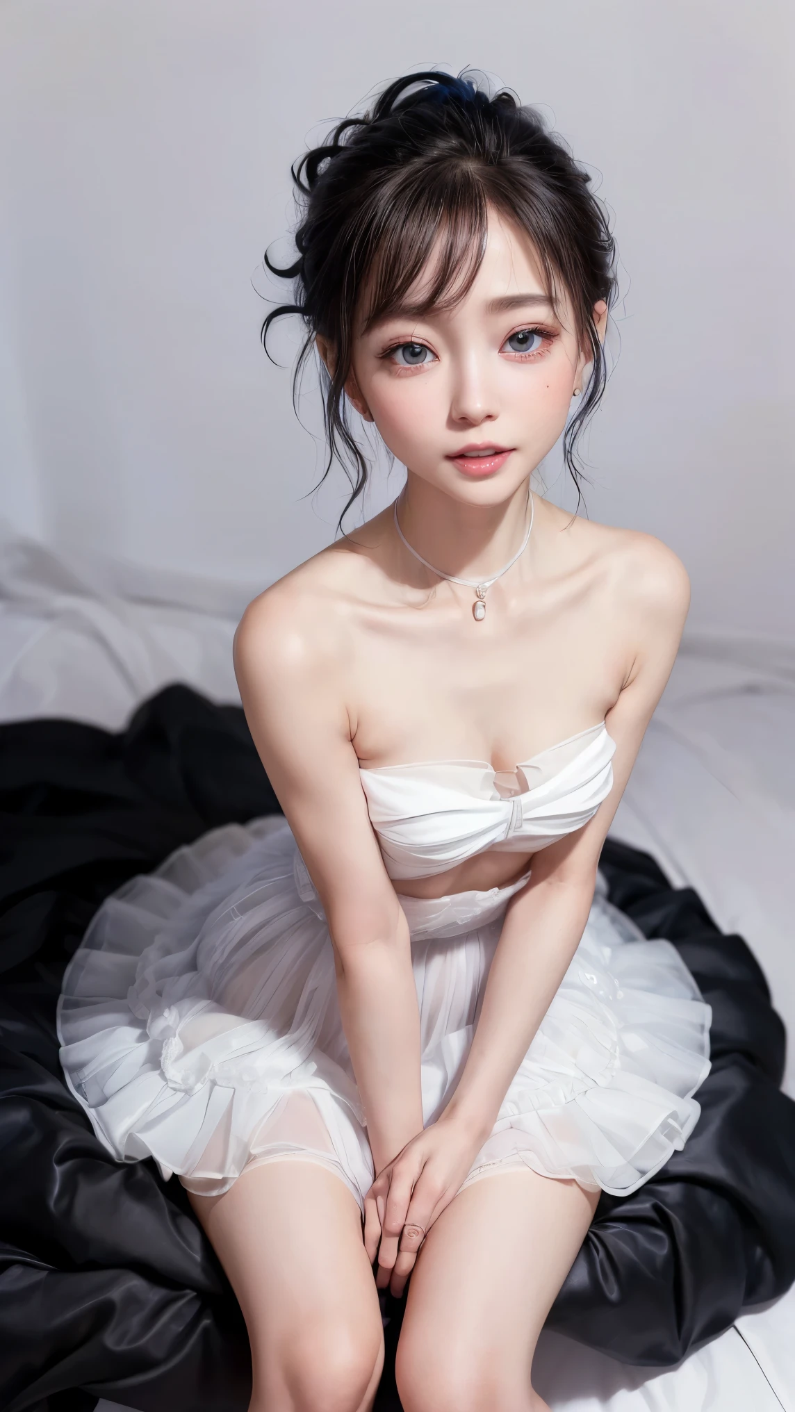 (4k quality:1.3),(Highest quality:1.3),(Whitening:1.4),(Baby Face,Girl:1.3),(The best beauty:1.5),rich,Upper Body,smile,(Small body:1.2),(Extremely petite:1.5),(black strapless dress:1.3),(Too short mini skirt:1.3),(Different dimension:1.6),Overflowing breasts,(jewelry),Captivate a man,Cleavage,(Super Celebrities:1.5),(Supermodel:1.4),(Whitening:1.2),(Tight waist:1.4),(Night viewの良いホテル:1.1),(luxury:1.2),(Arisa Hanyu:1.5),(anorexia:1.4),(Night view:1.3),(Face close-up),Catchlight,(Child&#39;s face:1.6),(smile:1.1),(Light blue hair:1.3),(Half Up Hair:1.3),(Light blue eyes:1.4),(2D cuteness:1.5),(Cute Makeup),Beautiful fingertips,(Sexy and cute:1.6),(Luxury hotel:1.6),(White Gal:1.6),(Transparent white skin:1.4),(albino:1.5),(Lighting hits the subject:1.3)