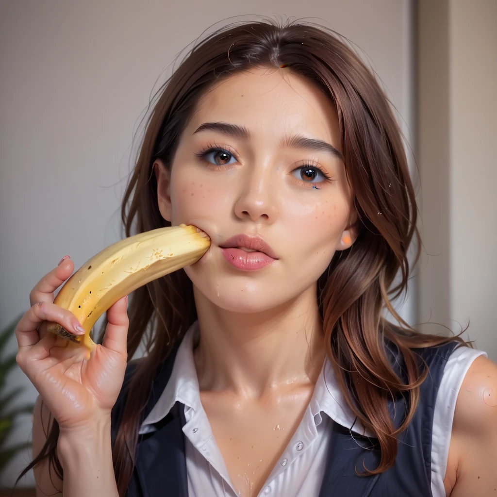 2 beautiful NOGIZAKA GIRLS, detailed portrait with extremely detailed features, wet open lips licking and deep sucking Hard a banana, dynamic and joyful expression, professional photorealistic hyperdetailed, (best quality,8k masterpiece:1.2),ultra-detailed,(realistic,photorealistic,photo-realistic:1.37), perfecteyes with sparkling highlights, beautiful detailed lips,extremely detailed eyes and face,longeyelashes. KAWAII NOGIZAKA Girls