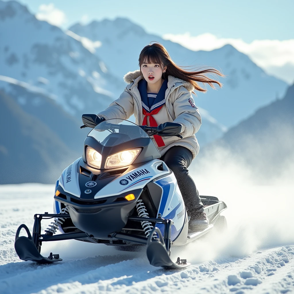 highres, 8k, absurdres, solo, looking at viewer, facing viewer,  (nsfw:1.35), (earrings), (blunt bangs:1.2), skiing hat,   (black bra:1.75), long hair, black hair, (high ponytail:1.3), (snowboard:1.3),(skiing googles on head), navel,
Spider_Pig, 1girl, bangs, black hair, snow mountain, (riding on a horse), horse, horse footprints on snow,  animal, cloudy_sky, sky, cloud, riding, outdoors, snow, ((medium breasts)),
<lora:Stunning Beauty - 002:0.15>,
<lora:JP_Girl-000011:0.4>,