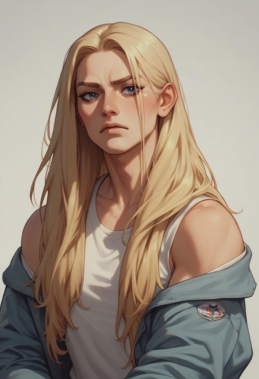 Lucifer with long blonde hair