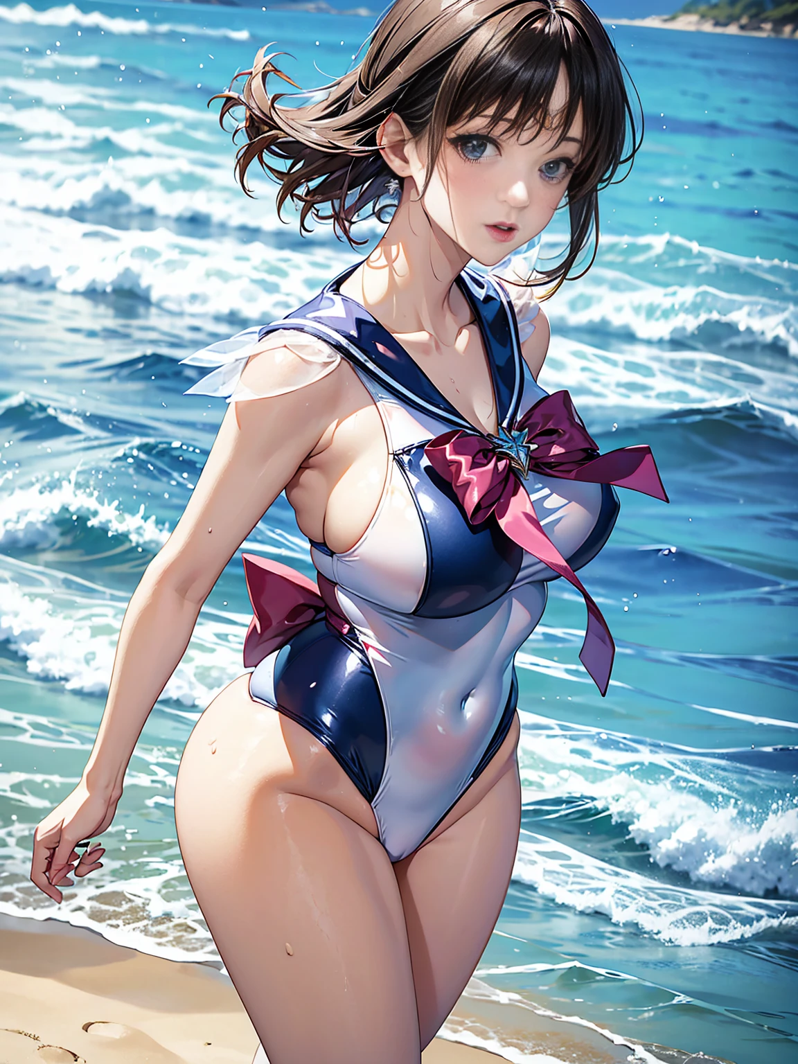 Sailor Saturn、、Ridiculous Swimsuit、