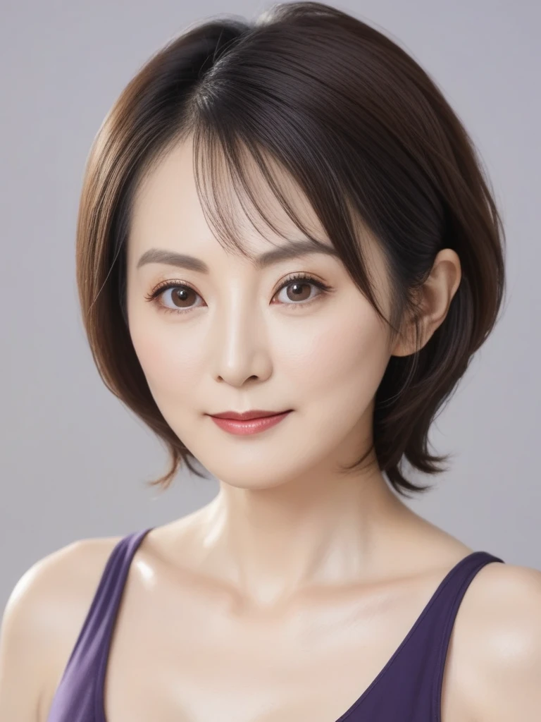 High resolution, Shortcuts, Mature Woman,((Center Parting)),50-year-old women,masterpiece, Highest quality, Ultra high definition, Textured skin, Droopy eyes,Thin lips,black eye,((Mole under left lip, beauty mark)),Thin eyebrows,Thin eyebrows,Japan female in her 60s,Narrow forehead,((Too thin,Too thin eyebrows)),Loose jaw,Low Nose,Deep-set eyelids,very droopy eyes,Slightly droopy thin eyebrows,Small Mouth, droopy eyebrows,ほうれい線,垂れ下がった目, hooded eyes,paizuri,dildo