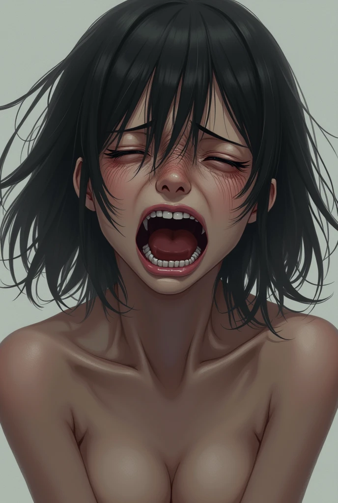 nsfw:0.5, (((HHH))), a precious special eroticism porn scene, Express all her emphasized feelings through her facial expressions and posing,
ultra masterpiece, ultra high quality, spectacle scale, photorealistic:1.3, ultra high resolution, described in ultra fine detail down to the minutiae, sharp, clearly, textured, depth of field, professional composition and lighting, (close-up shot), from below,
sexy, sensuous, erotic, eros, horny, sexually aroused, craving:1.1, (panting), messy, loose, sticky slimy, (raw), shiny, glaring, rich in color,
high grade flashy courtesan, (looking up and (enraptured:1.1 rapt:1.1 (half-open)) bedroom eyes to downward camera view)),
wearing wrinkled ((vivid (bright color (shiny satin) sexy pajamas dress))), skindentation, Wedgie, erect nipples, itching pussy,
beautiful sexy face, detailed mouth:1.1, detailed too shiny lips:1.1, large firm breasts, Delicious body, oily wet translucent skin, messy loose (updo) with side-swept bangs hair, gold simple necklace earrings,
((blush)), (((sweat))), a little particle sweat drops, (((steam))), ((sigh)), ((((drooling)))), (((((ecstasy))))), ((((orgasm)))), (((ahegao))), ((((cum on body)))),
((blissful:1.5 ecstatic expression:1.1)), oral vagina, Drooling slimy tongue, Give me her special H service that captivates boys, ecstatic attentive escort service energetically, late night when sexual desire increases, Her sexual energy has increased, Anyway she is a very intense pervert,