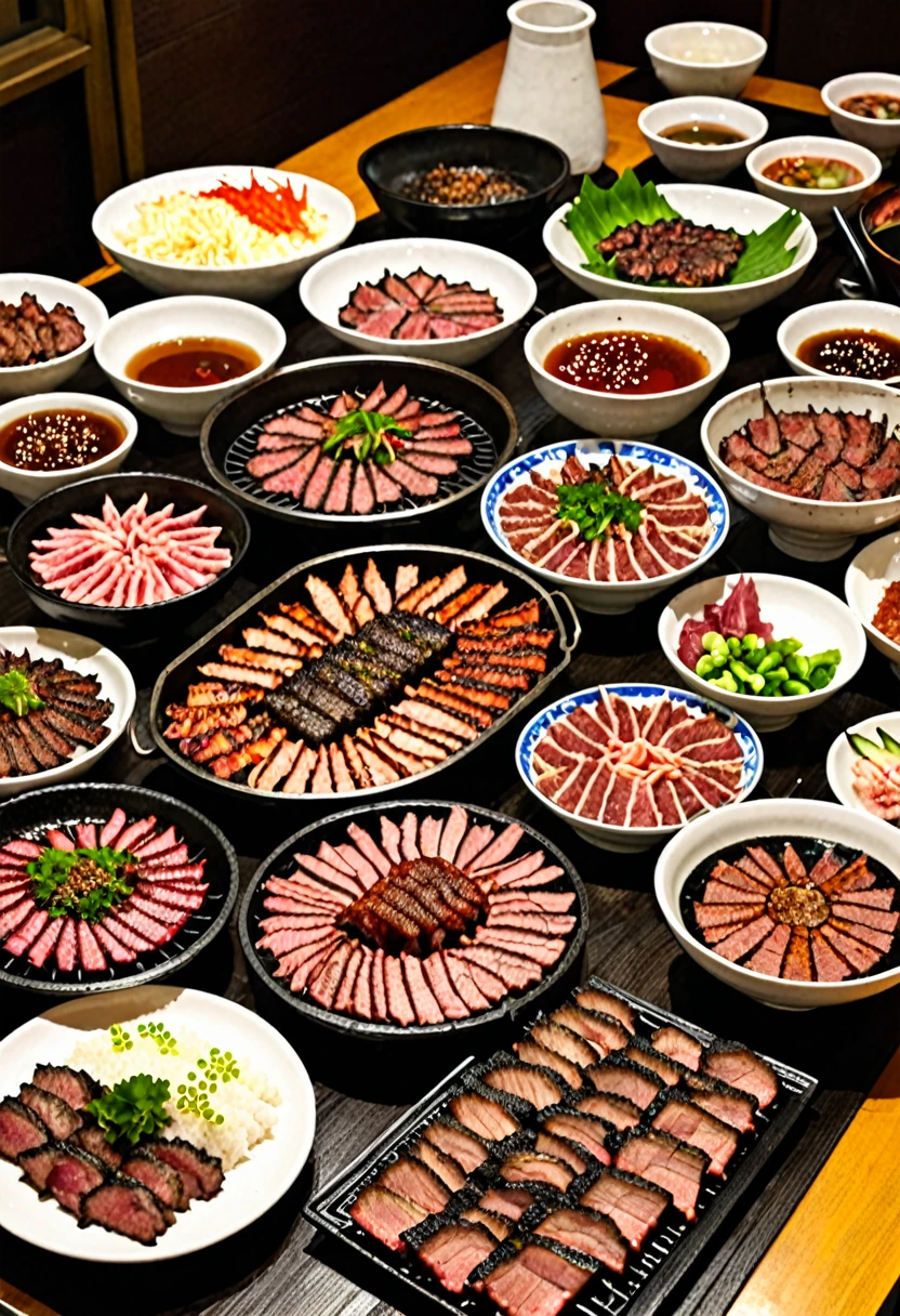 Lots of delicious looking yakiniku