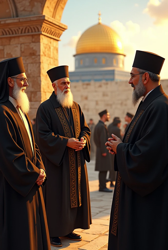 JESUS' TOMB IN JERUSALEM WITH PEOPLE OPENING THE TOMB