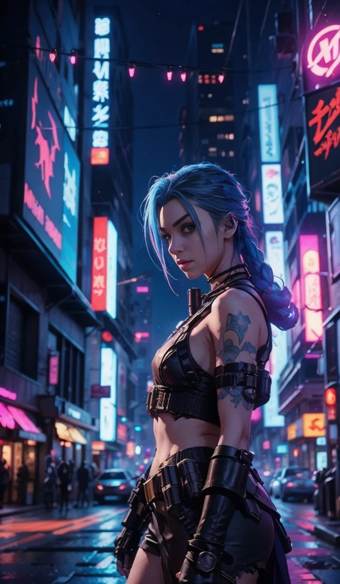 arcane, evening, cyberpunk cyberpunk  artstyle, cyberpunk anime digital art, cyberpunk anime art, 1 girl, stars , city, town, architecture