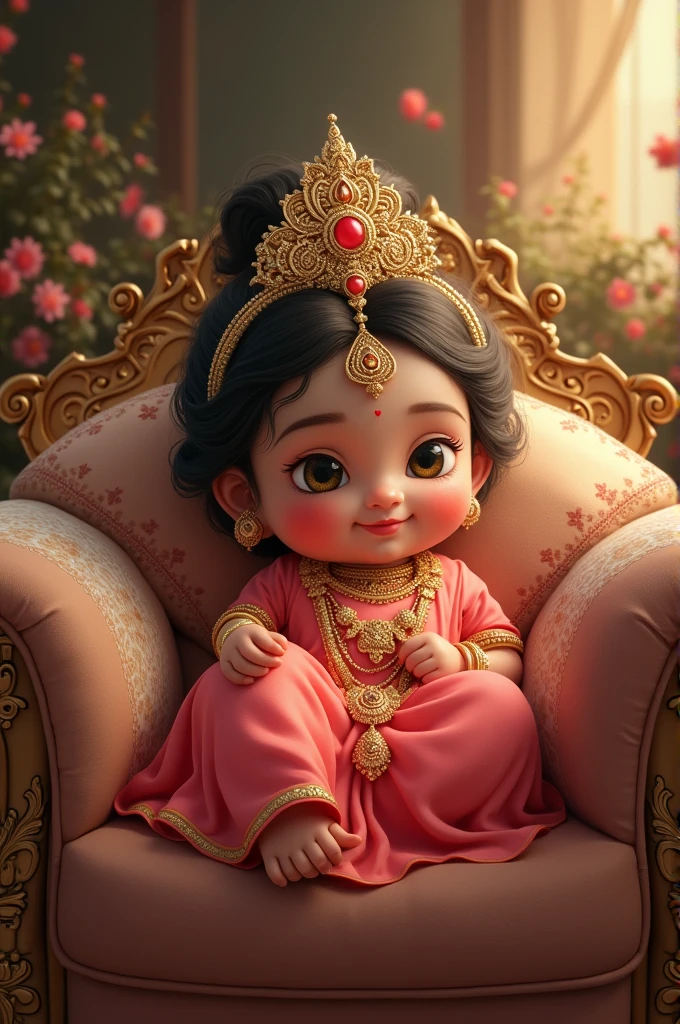 Cute chubby baby Kali Mata Indian look