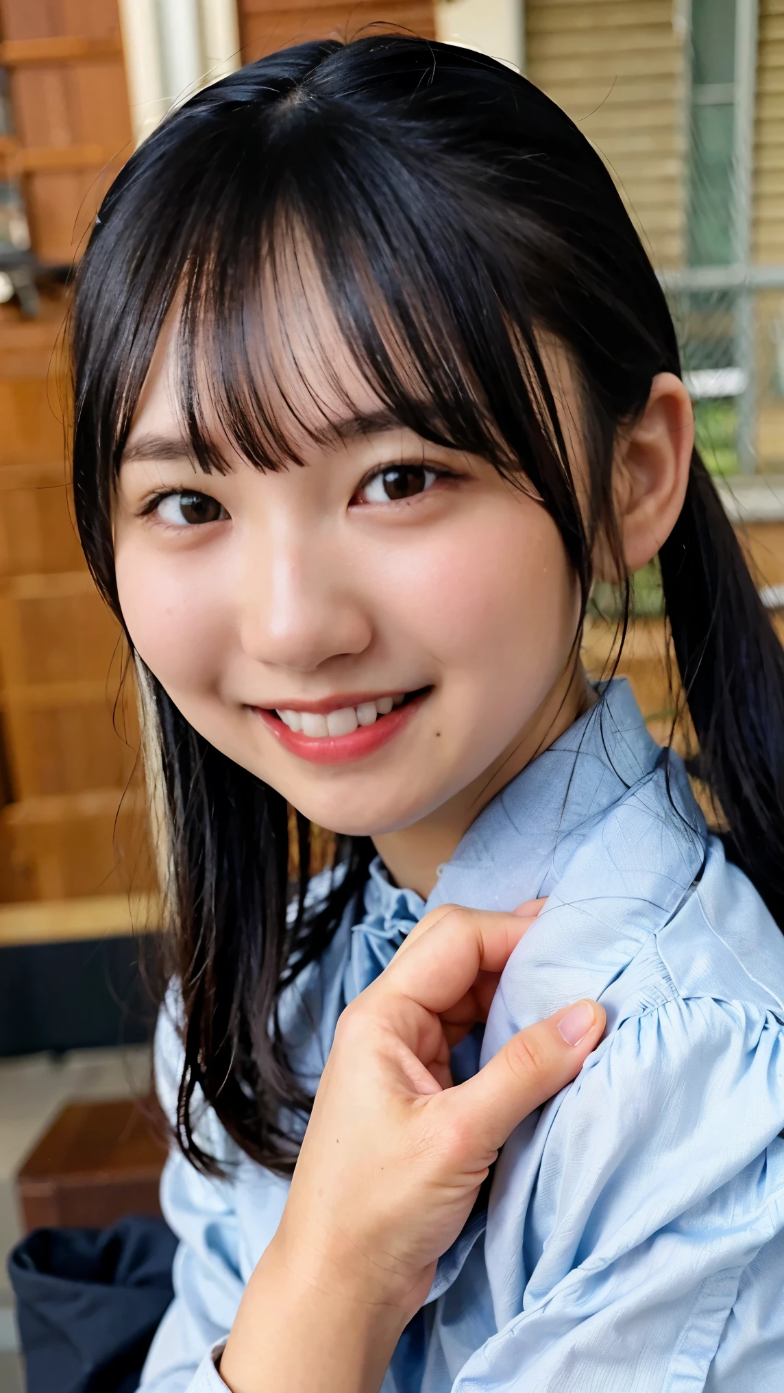 Cute Japanese Women Photos, smile:1.78, 20-year-old, Oil, One Length Hair＆Straight Hair Balm:1.55, (photo Realistic:1.4), (hyper Realistic:1.4), (Realistic:1.3), (Smoother lighting:1.05), (Improving the quality of cinema lighting:0.9), 32K, 1 person,20-year-oldの, Realistic lighting, Backlight, The light shines on your face, Ray Tracing, (Bright light:1.2), (Improvement of quality:1.4), (Highest quality Realistic textured skin:1.4), fine grain, Detailed face,(smile:0), (Emphasis on face close-up:1.3), (Enhances the beauty of skin texture:1.1),((Extremely precise and accurate anatomy:1.0)), (Enhances the beauty of skin texture:1.1), Clean and glowing skin, mesh, thin:1.2, (Realistic:1.3), Realisticなライティング, (Smoother lighting:1.05), 32K, One Japanese woman, fine grain, Detailed face, (Film Grain:1.1),(Accentuates body lines:1.1), High resolution, Natural look, Kind eyes, Improves hair quality, Delicate light and shadow, Transparent muscles, Graceful pose, Beautiful Eyes, Sharp details, Soft light reflection, Beautiful contours, Delicate skin tone, Fine hair texture,Cute Japanese Women Photos,