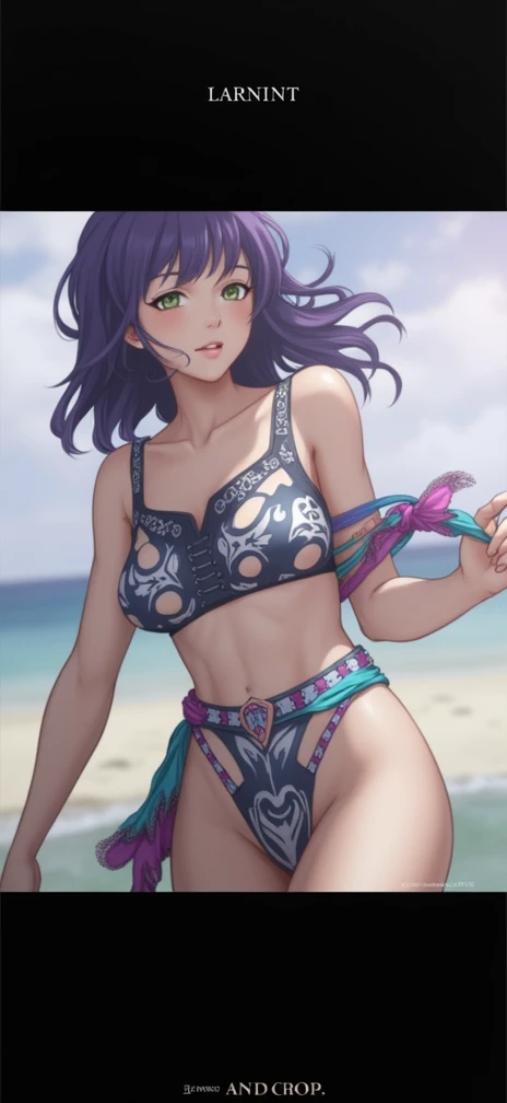 (melhor qualidade:1.3), (qualidade 4K), Shinobu Kocho for Demon Slayer, (((cabelo roxo e preto))), ((Rosto detalhado)), ((body curvy)), (peitos grandes), clivagem, sexy, ((thong bikini)), ((deck)), ((Pov: ass)), ((Posar: Agachado)),