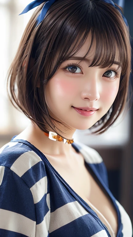 ((SFW))、14years, Girl doing cosplay、Tiger headgear, (Moe Sleeves, Tiger Print Suit、Front zipper fully open、)、Floating hair、((masutepiece:1.25, Photorealsitic:1.37))、8K Best Quality、((Detailed cute face))、Perfect eyes that shine brightly、{(childish:1.2)| Although there is no underwear、)}、(Ivory skin shining with every detail)、Extremely detailed、{((Tiger costume))}、smooth shading、Soft lighting with many follow lights、Clear focus、Bokeh、crowded city background、Vivid colors, {(Shouting)| trick or treat|Mischievous smile},pose sensual、(complete fingers:1.3)、((((flat chest)))),、, ((( no extra hands, Correct fingers))),(((double tooth)))