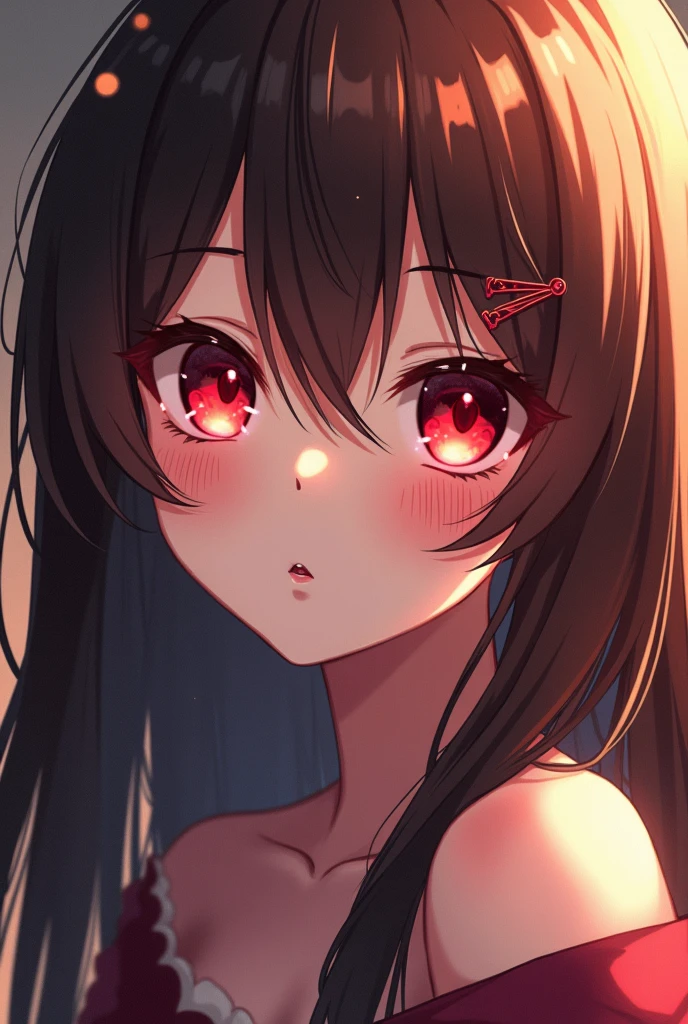 An image of Shinjo Akane with a lewd face.