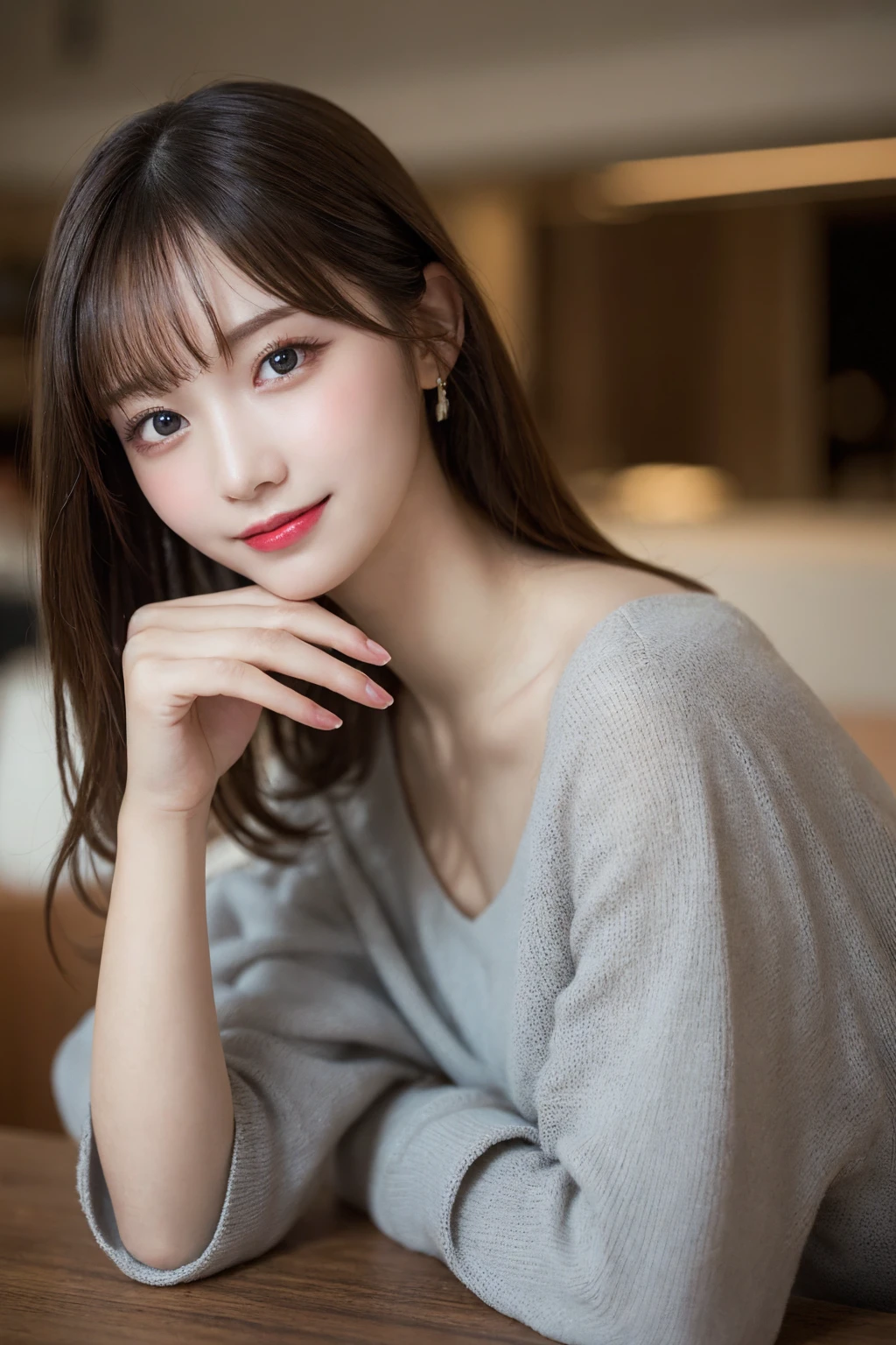 table top, highest quality, shape, Super detailed, finely, High resolution, 8k wallpaper, 完璧なダイナミックな構shape, beautiful and detailed eyes, medium hair, small breasts, natural color lip, random sexy pose,smile,20 year old girl、midnight、beautiful and detailed face、perfect and beautiful face,Big eyes、RAW photo、Expressing feminine poses with your whole body、beautiful and detailed eyes、small face、beautiful duplex、slim face and style,luxury brand mink coat(inner:winter dress)、beautiful golden ratio face,straight hair,bright look、Foot Shooting、blur background,beautiful feet,anatomically correct body,