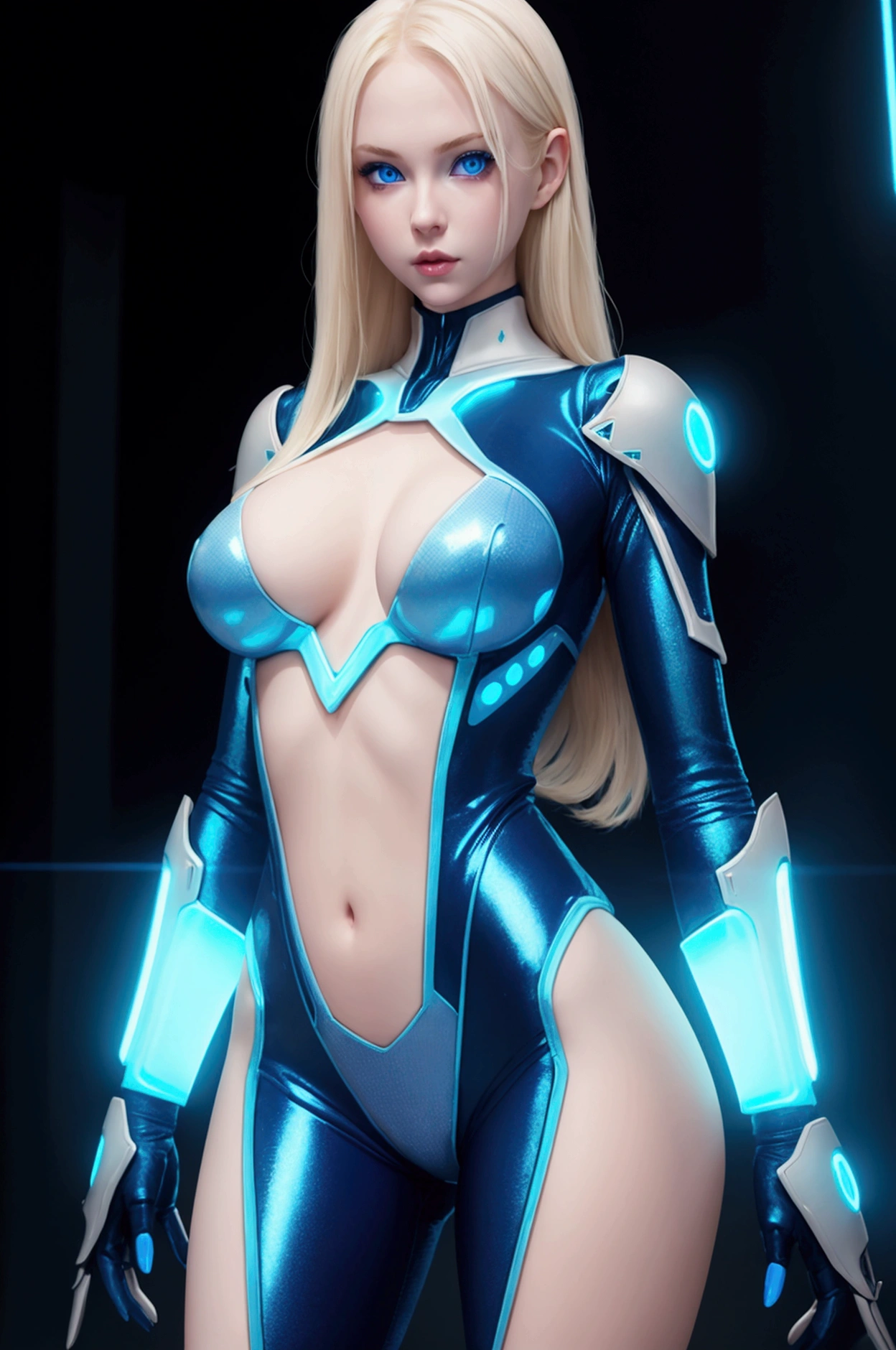 (A woman: 1.2), HiqCgBody, fitness, beautiful eyes, long hair, tight combat suit, tights, ( (bare legs, bare feet: 1.3)) full body, close-up, back with a tube attached, legs apart, naked, ( (small breasts) petite, exposed breasts, exhibitionist))) exposed clothes, (visual audience, elegant, beautiful face)