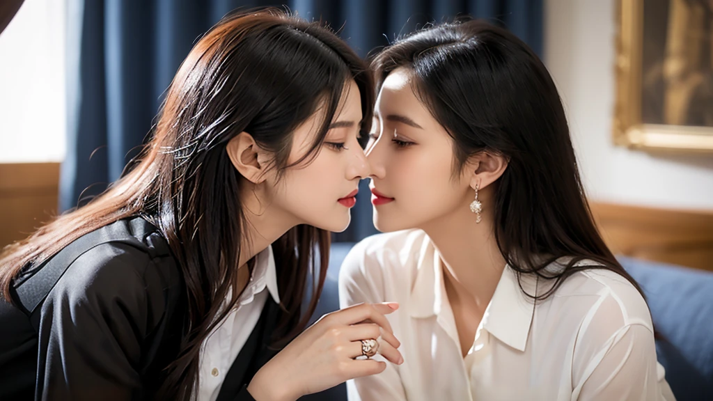 Two heroes kissing