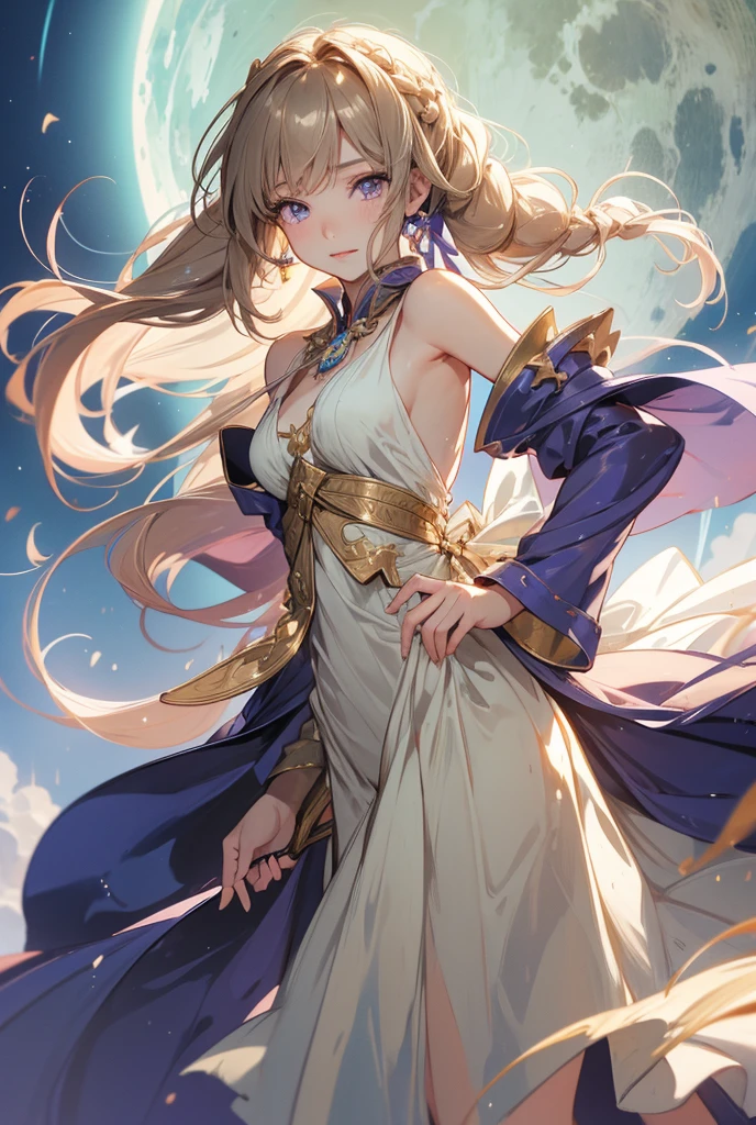 ((masterpiece)), ((Best quality)), (high resolution), (illustration), (an extremely delicate and beautiful), (ultra detailed beautiful face and eyes), nsfw,   1girl, leaning forward,  YukineChris, long hair, purple eyes, twintails, low twintails, ahoge, large breasts,volumetric lightning, moon night,knight_armor
detailed skin texture, detailed, volumetric shadow, anime screencap,Highest quality, Sorceress, ancient babylonian nobility, ((tan skin:1.2)), (brown skin color),Long hair, twin braids, hair ornament, wine colored hair, smile, Below average size breasts, bare shoulders, Leg spread、Groin、Yukine Chris、Wet condition
nude、Wet_shirt,Wet _underwear、tear_underwear
8K, masterpiece, Best_quality, high_resolution, ultra_details, detailed, 1girl, 独奏, looking_at_viewer, upper_body, braid, bangs, white_hair, hair_ribbon, hair_between_eyes, blue shorts、style(open_reg,hip_up)

sidelocks,depth_of_field,french_braid, sharp focus, perfect hands, perfect face, perfect eyes, perfect light, dynamic light, natural light, Masterpiece, Best quality, Cang、green、moon、