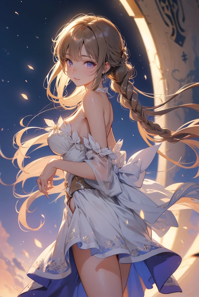 ((masterpiece)), ((Best quality)), (high resolution), (illustration), (an extremely delicate and beautiful), (ultra detailed beautiful face and eyes), nsfw,   1girl, leaning forward,  YukineChris, long hair, purple eyes, twintails, low twintails, ahoge, large breasts,volumetric lightning, moon night,knight_armor
detailed skin texture, detailed, volumetric shadow, anime screencap,Highest quality, Sorceress, ancient babylonian nobility, ((tan skin:1.2)), (brown skin color),Long hair, twin braids, hair ornament, wine colored hair, smile, Below average size breasts, bare shoulders, Leg spread、Groin、Yukine Chris、Wet condition
nude、Wet_shirt,Wet _underwear、tear_underwear
8K, masterpiece, Best_quality, high_resolution, ultra_details, detailed, 1girl, 独奏, looking_at_viewer, upper_body, braid, bangs, white_hair, hair_ribbon, hair_between_eyes, blue shorts、style(open_reg,hip_up)

sidelocks,depth_of_field,french_braid, sharp focus, perfect hands, perfect face, perfect eyes, perfect light, dynamic light, natural light, Masterpiece, Best quality, Cang、green、moon、