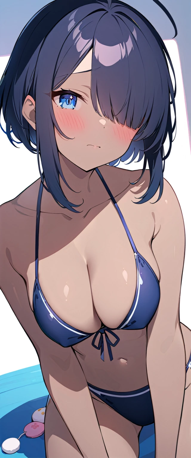 NSFW,masterpiece,Highest quality,High resolution,Super detailed,utenaxl、short hair、Purple Hair、Ahoge、Yellow Eyes、+.+、Hair between the eyes,Micro Bikini,(Ahegao),Embarrassed,blush,Leg spread,excited,Estrus,orgasm,Trembling,(Climax),(Squirting),Roll your eyes、squint,Middle-aged men,(Having intense sex),Insert,Creampie,beach,Palm tree