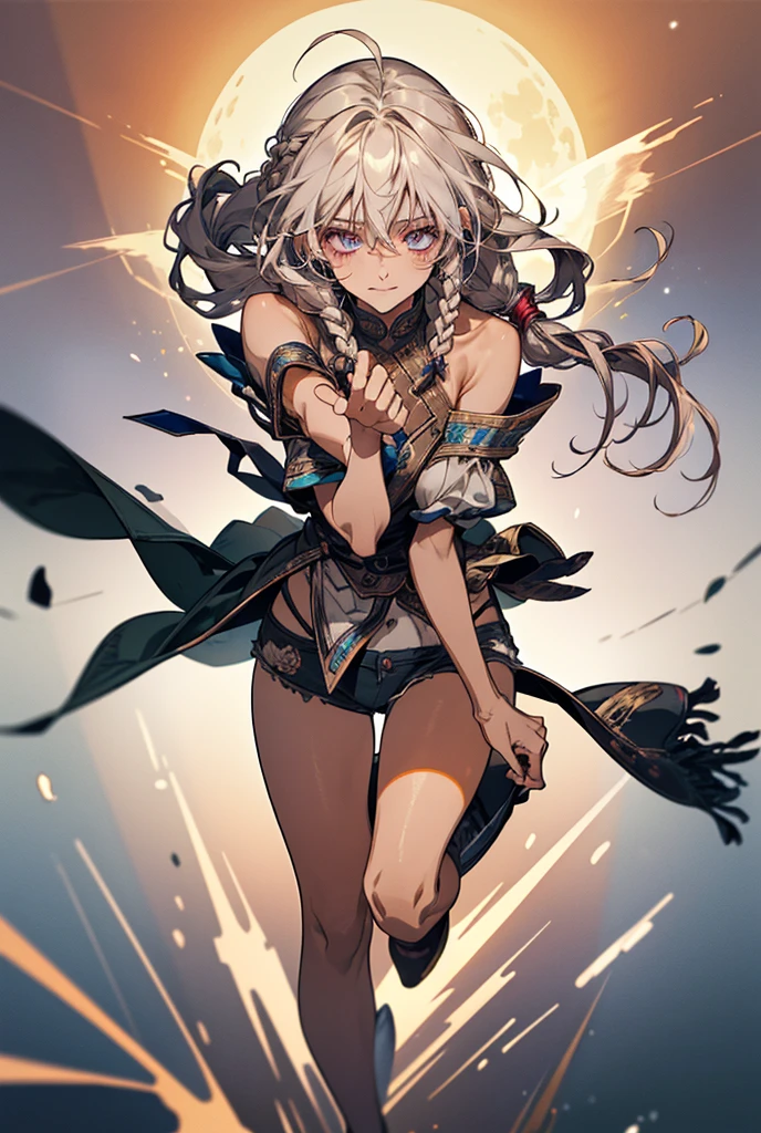 ((masterpiece)), ((Best quality)), (high resolution), (illustration), (an extremely delicate and beautiful), (ultra detailed beautiful face and eyes), nsfw,   1girl, leaning forward,  YukineChris, long hair, purple eyes, twintails, low twintails, ahoge, large breasts,volumetric lightning, moon night,knight_armor
detailed skin texture, detailed, volumetric shadow, anime screencap,Highest quality, Sorceress, ancient lonian nobility, ((tan skin:1.2)), (brown skin color),Long hair, twin braids, hair ornament, wine colored hair, smile, Below average size breasts, bare shoulders, Leg spread、Groin、Yukine Chris、Wet condition
nude、Wet_shirt,Wet _underwear、tear_underwear
8K, masterpiece, Best_quality, high_resolution, ultra_details, detailed, 1girl, 独奏, looking_at_viewer, upper_body, braid, bangs, white_hair, hair_ribbon, hair_between_eyes, blue shorts、style(open_reg,hip_up)

sidelocks,depth_of_field,french_braid, sharp focus, perfect hands, perfect face, perfect eyes, perfect light, dynamic light, natural light, Masterpiece, Best quality, Cang、green、moon、