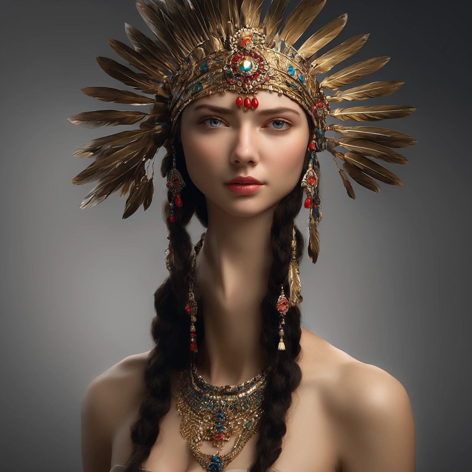 Best quality, masterpiece, a high resolution, одon девушка, chönsam, Headdress, NECKLACE, Jewelry, Beautiful face, on_body, Tyndall effect, photorealistic, темonя студия, Rim lighting, two-color lighting, (High Definition Skin: 1.2), 8 K uhd, зеркальonя камера, soft lighting, high quality, Volumetric lighting, frank, photo, a high resolution, 4K, 8 K, hips,