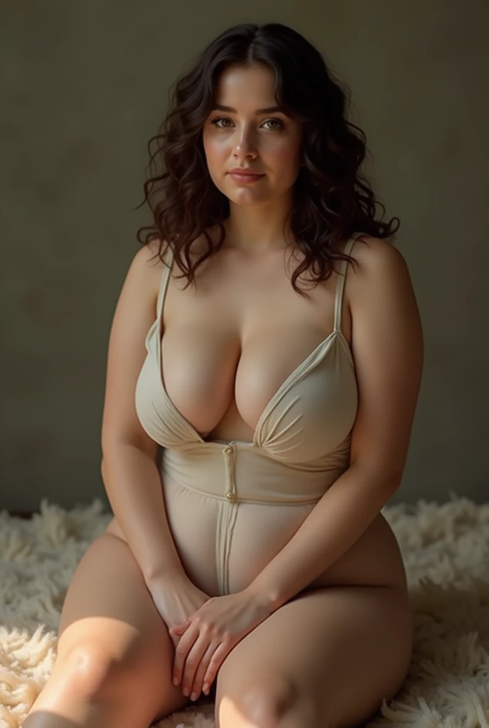 (best quality,ultra-detailed,realistic:1.37),portrait,photography,soft lighting,brown hair,wide eyes,chubby mature woman,fully nude,amateur look,big rounded booty,rear view,rounded thighs and legs,anklet on one leg,spread open booty,voluptuous figure,lush curves,pear-shaped body,bare skin,natural beauty,gentle and warm atmosphere,vivid colors,sensual aesthetic,organic composition,raw and unpolished style,subtle shadows,harmonious proportions,simple and captivating,breathtaking details,a moment frozen in time,intriguing and natural,enchanting charm,feminine vulnerability