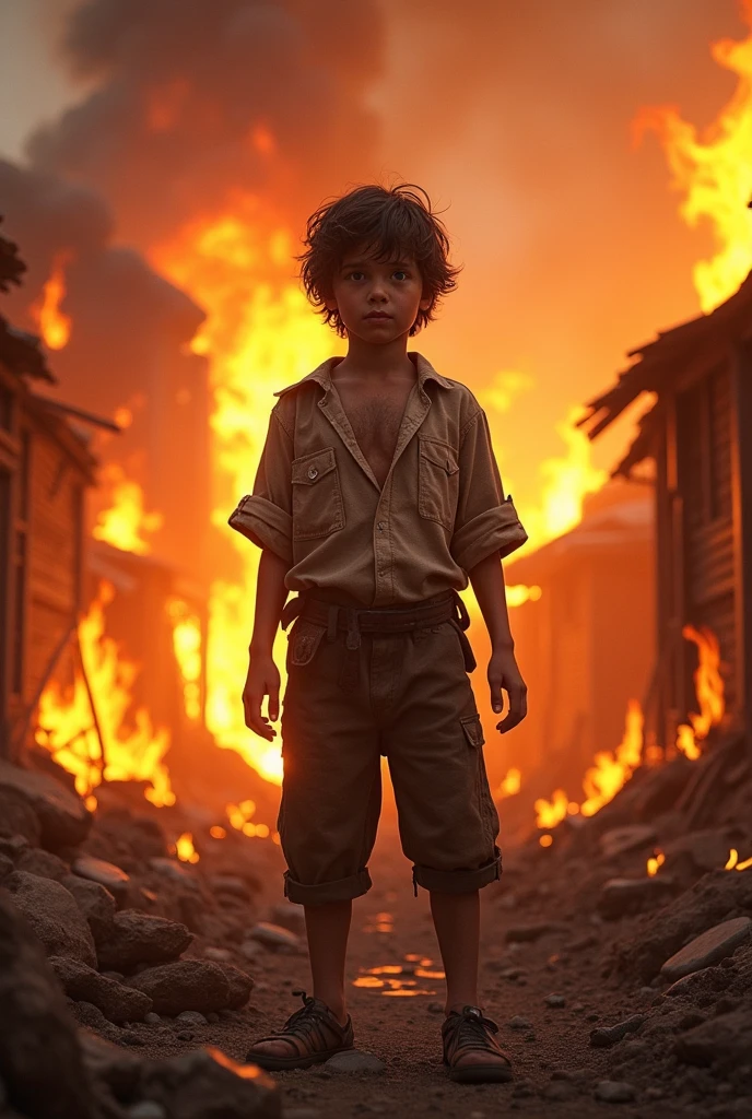 this is the real picture,the boy come from viet about  can see the face of him stay center and wear scout costume,scout hat and walk away the big explosion in the city