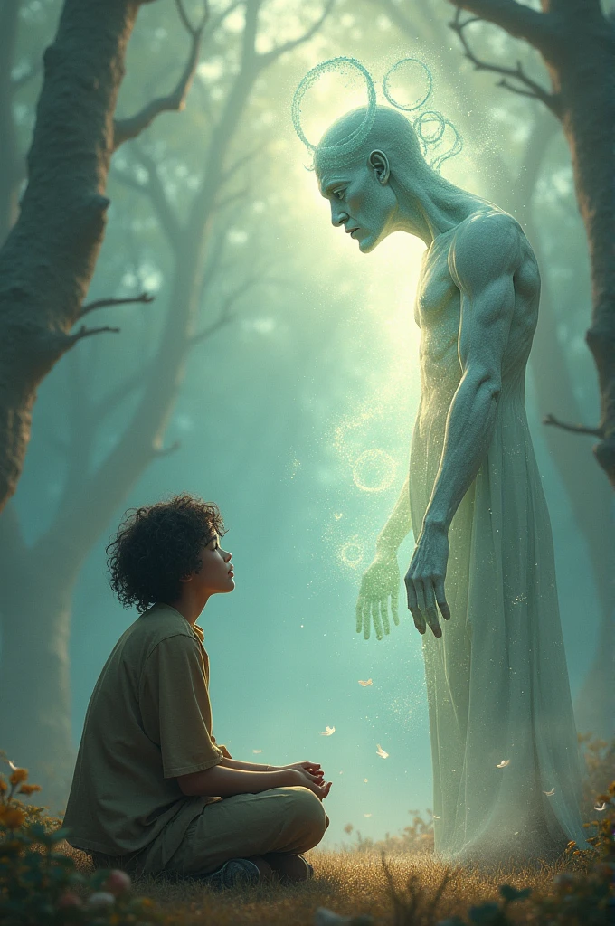 A guy named Billy next to a spirit