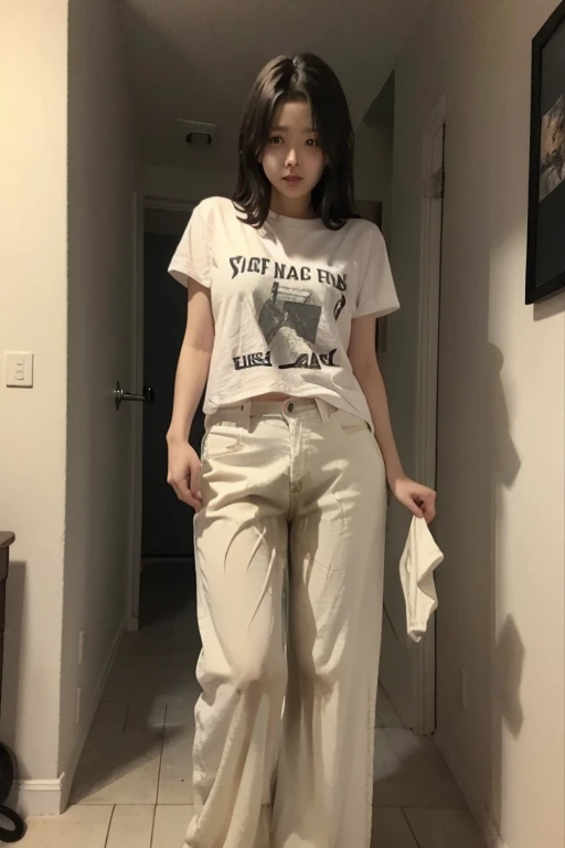 (pp clothes), from forehead, Indonesia school girl, desperately, peeing jeans, peeing accident, pee stain, pee puddle, can't hold any longer.