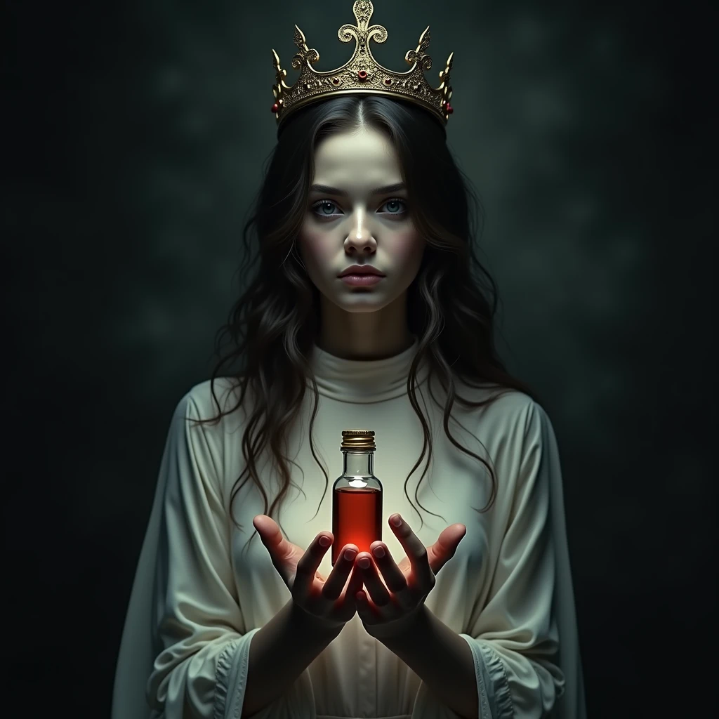 Arafed woman with a crown smoking a cigarette, cigarette access, charlie bowater style, charlie bowater character art, neoartcore and charlie bowater, charlie bowater rich deep colors, charlie bowater art style, in the style of charlie bowater, in dark fantasy art style, dark fantasy style art, dark fantasy mixed with realism, dark fantasy illustration