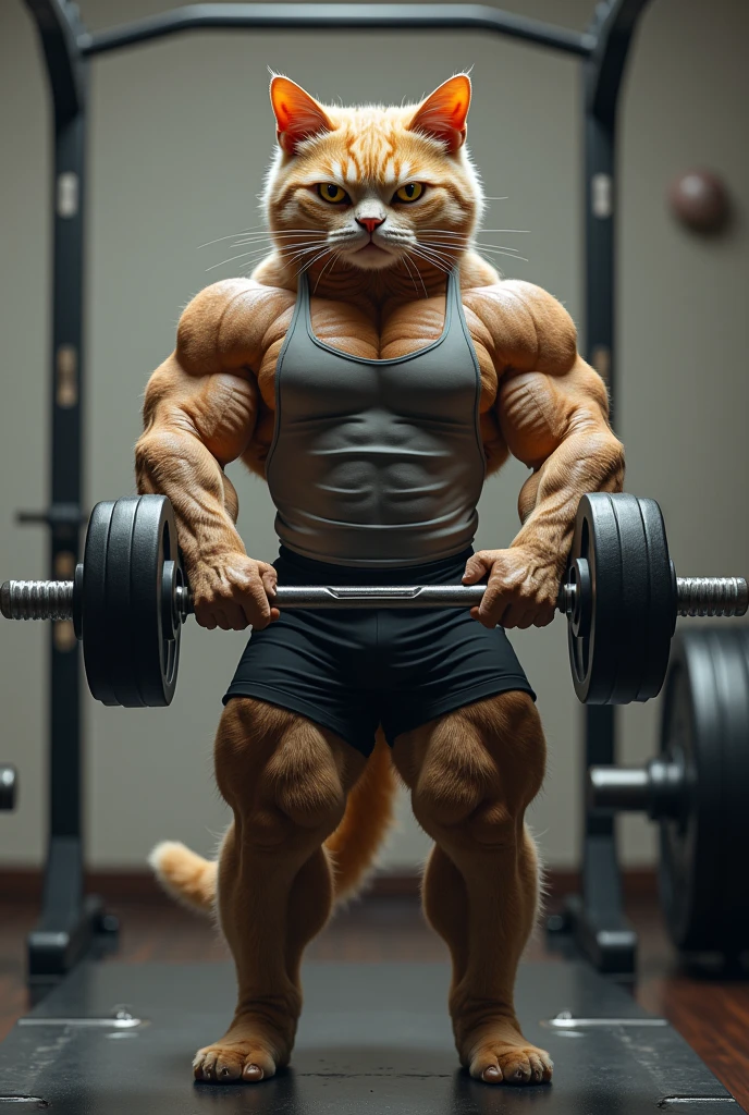 Generates a muscular cat
